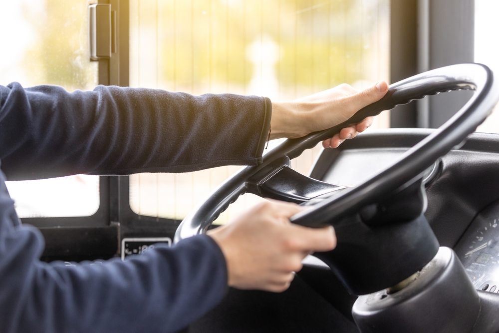 bus and driver